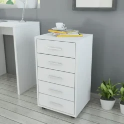 vidaXL Kontorsmöbler>Hurts med svänghjul och 5 lådor