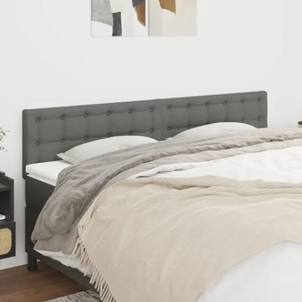 vidaXL Sängar>Huvudgavlar 2 st 90x5x78/88 cm tyg Grå