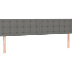 vidaXL Sängar>Huvudgavlar 2 st 90x5x78/88 cm tyg Grå