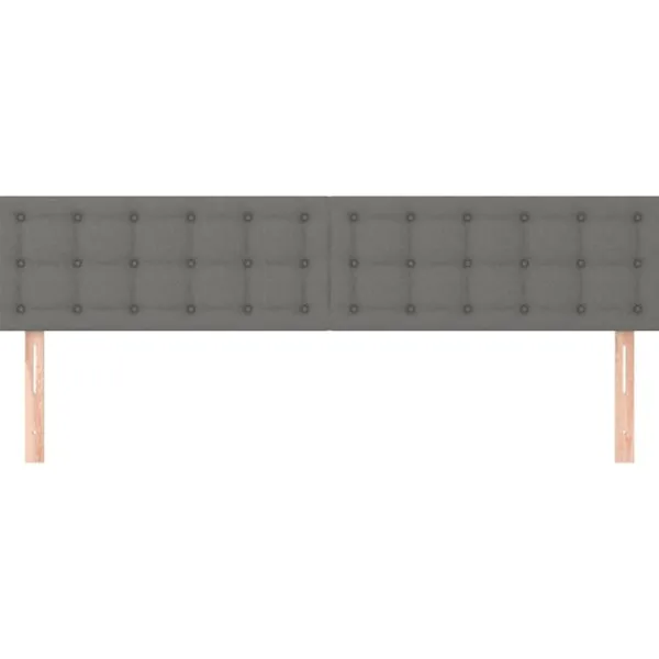 vidaXL Sängar>Huvudgavlar 2 st 90x5x78/88 cm tyg Grå