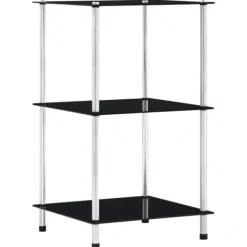 vidaXL Hyllor>Hylla 3 hyllplan 40x40x67 cm härdat glas