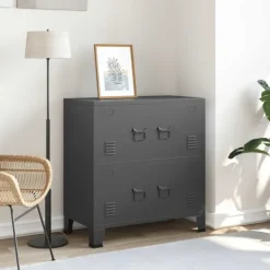 vidaXL Skåp>Industriellt förvaringsskåp 75x40x80 cm stål