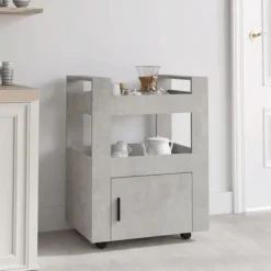 vidaXL Köksö>Köksvagn betong 60x45x80 cm konstruerat trä