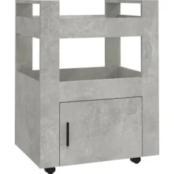 vidaXL Köksö>Köksvagn betong 60x45x80 cm konstruerat trä