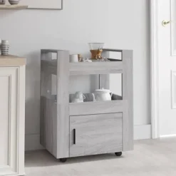 vidaXL Köksö>Köksvagn sonoma 60x45x80 cm konstruerat trä