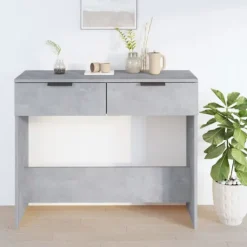 vidaXL Småbord>Konsolbord betong 90x36x75 cm konstruerat trä