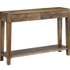 vidaXL Sideboards>Konsolbord massivt mangoträ 118x30x80 cm