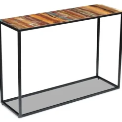 vidaXL Småbord>Konsolbord massivt återvunnet trä 110x35x76 cm