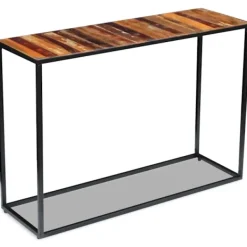 vidaXL Småbord>Konsolbord massivt återvunnet trä 110x35x76 cm