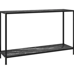 vidaXL Småbord>Konsolbord 120x35x75 cm härdat glas