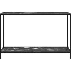 vidaXL Småbord>Konsolbord 120x35x75 cm härdat glas