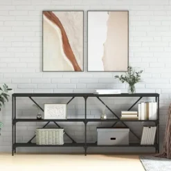 vidaXL Hyllor>Konsolbord 180x30x75 cm konstruerat trä och järn