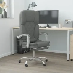 vidaXL Kontorsmöbler>Kontorsstol med massage mörk tyg
