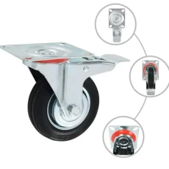 vidaXL Balkongmöbler>Länkhjul 8 st 100 mm