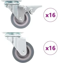 vidaXL Balkongmöbler>Länkhjul 32 st 50 mm