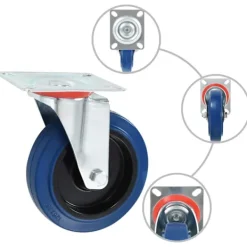 vidaXL Balkongmöbler>Länkhjul 16 st 125 mm