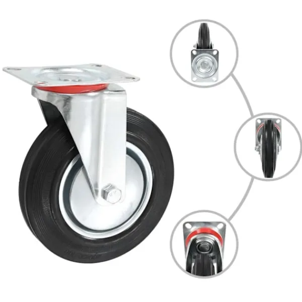 vidaXL Balkongmöbler>Länkhjul 24 st 200 mm