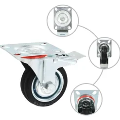 vidaXL Balkongmöbler>Länkhjul 4 st 75 mm