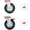 vidaXL Balkongmöbler>Länkhjul 12 st 200 mm