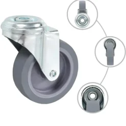 vidaXL Balkongmöbler>Länkhjul med bulthål 4 st 75 mm