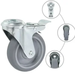 vidaXL Balkongmöbler>Länkhjul med bulthål 12 st 100 mm