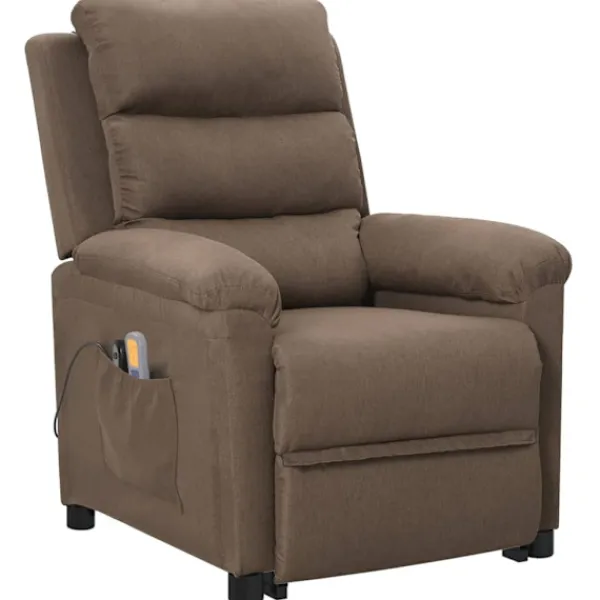 vidaXL Fåtöljer>massagefåtölj med uppresningshjälp tyg