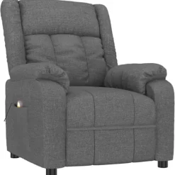 vidaXL Fåtöljer>Massagefåtölj mörk tyg