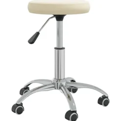 vidaXL Pallar>Massagepall gräddvit sammet