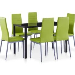 vidaXL Matgrupper>Matbord och stolar 7 delar