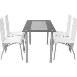 vidaXL Matgrupper>Matbord och stolar 5 delar