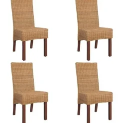 vidaXL Matgrupper>Matstolar 4 st rotting