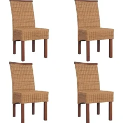 vidaXL Matgrupper>Matstolar 4 st rotting