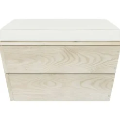 vidaXL Pallar>Ottoman med dyna till pallsoffa impregnerat granträ