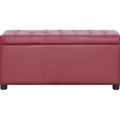 vidaXL Sittpuffar>Ottoman med förvaring vin konstläder