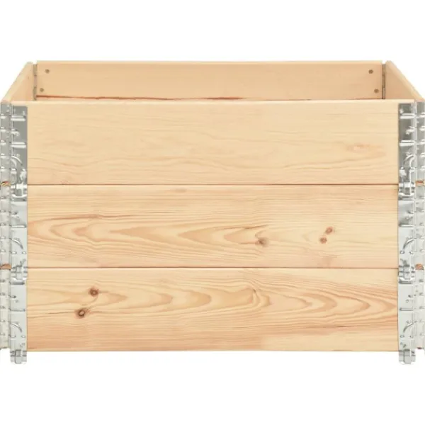 vidaXL Pallar>Pallkrage 3 st 100x100 cm massiv furu