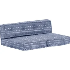 vidaXL Soffor>Puff indigo tyg