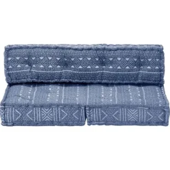 vidaXL Soffor>Puff indigo tyg