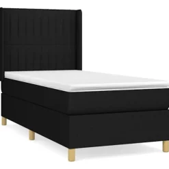 vidaXL Sängar>Ramsäng med madrass 100x200 cm tyg