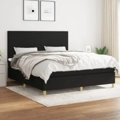 vidaXL Sängar>Ramsäng med madrass 180x200 cm tyg