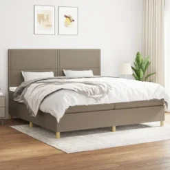 vidaXL Sängar>Ramsäng med madrass 200x200 cm tyg