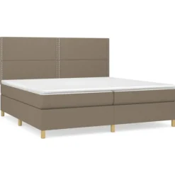 vidaXL Sängar>Ramsäng med madrass 200x200 cm tyg