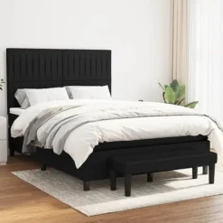 vidaXL Sängar>Ramsäng med madrass 140x200 cm tyg