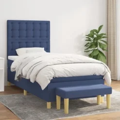 vidaXL Sängar>Ramsäng med madrass 90x190 cm tyg