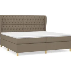 vidaXL Sängar>Ramsäng med madrass 200x200 cm tyg