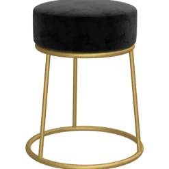 vidaXL Pallar>Rund förvaringspall sammet