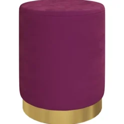 vidaXL Sittpuffar>Rund förvaringspall sammet 31 x 37 cm