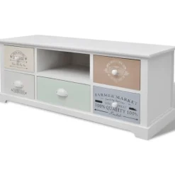 vidaXL Tv-Bänkar>Shabby Chic French TV-bänk trä