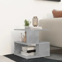 vidaXL Småbord>Sidobord betong 40x40x40 cm konstruerat trä