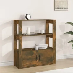 vidaXL Sideboards>Sidobord rökfärgad ek 80x30x90 cm konstruerat trä