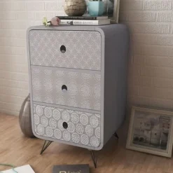 vidaXL Byråer>Sidoskåp med 3 lådor